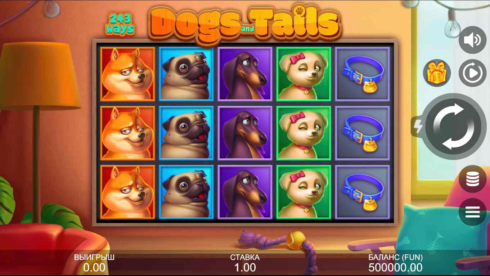 Дизайн слоту Dogs and Tails
